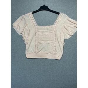Women's Miss Chievous Pink Cropped Top Size S
